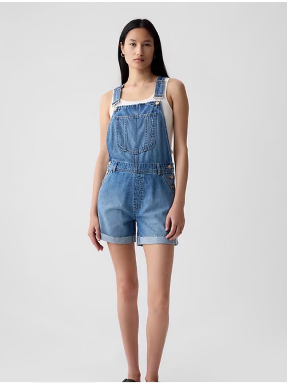 GAP Light Blue Denim Short Overalls